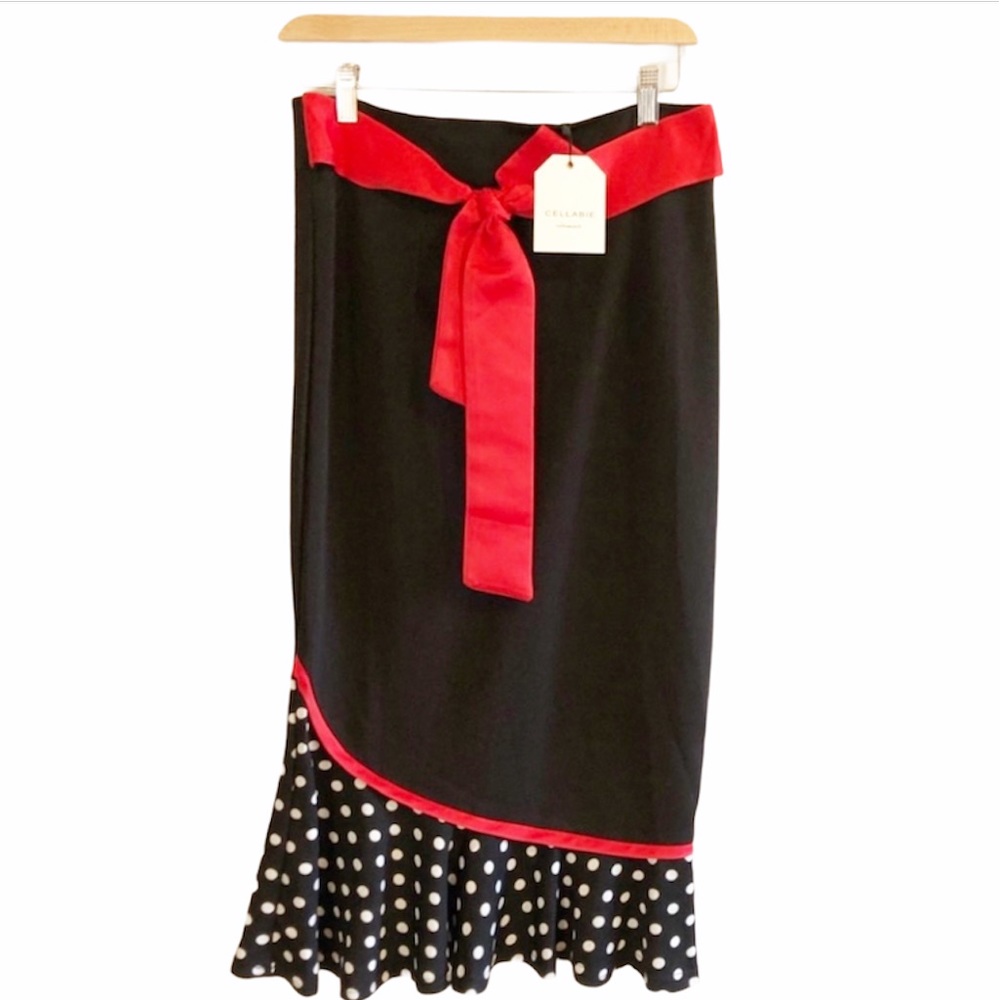 Cellabie Bow Waist Mermaid Hem Pencil Skirt 30 long